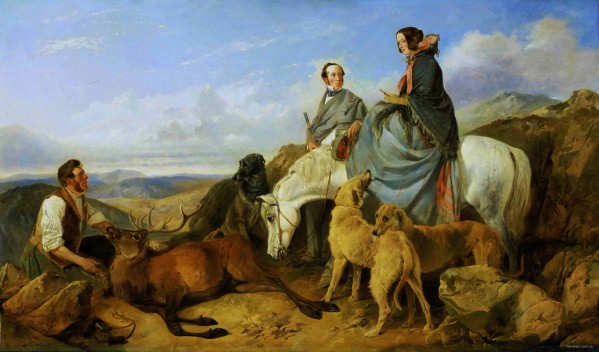Noble people hunting by Richard Ansdell